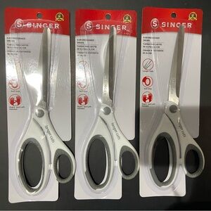 SINGER Fabric Scissors, 9.5" Dressmaker Shears w/ Comfort Grip, 3 ct - NEW